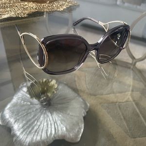 Chloe Gray/ Gold Sunglasses